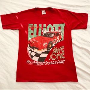 Vintage *Signed* NASCAR Bill Elliot T-shirt